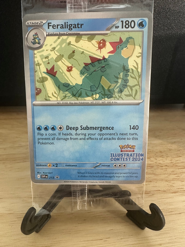 Pokemom Card Feraligatr SVP 213 Illustration Contest 2024 Promos SEALED